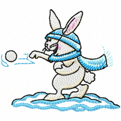 Rabbits Embroidery Design 6 Rabbits Embroidery Design 6
